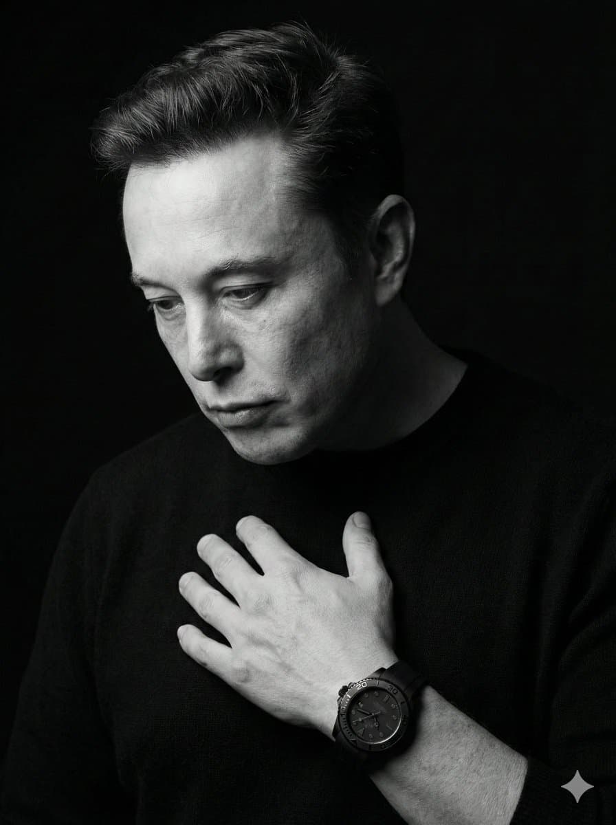 Dramatic Black & White Portrait